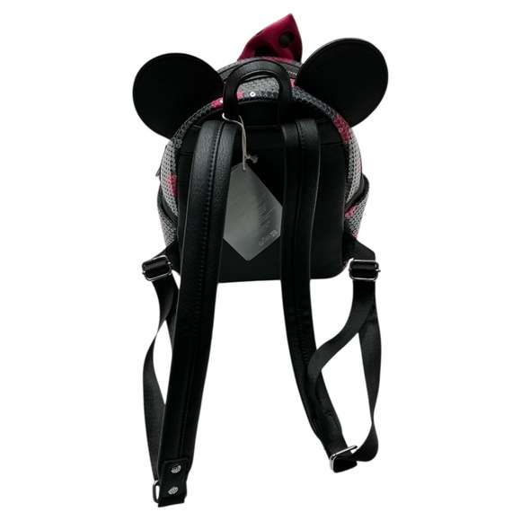 Loungefly Disney Minnie Mouse Polka Dot Sequined with Bow Mini Backpack - Picture 5 of 8